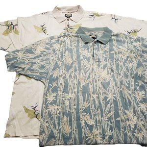 Lot of Tommy Bahama Golf Printed Cotton Polos Size Large 2 Shirts